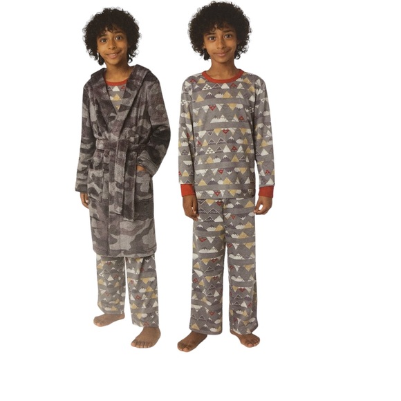 Eddie Bauer Kids 3 Piece PJ and Robe Set Size 4/5 NEW - Picture 3 of 8